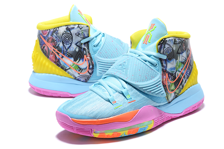 2020 Nike Kyrie Irving VI Jade Blue Pink Yellow - Click Image to Close